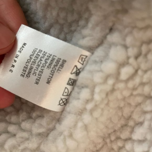 Brandy Melville Black Denim/Jean Sherpa Jacket - Picture 4 of 4